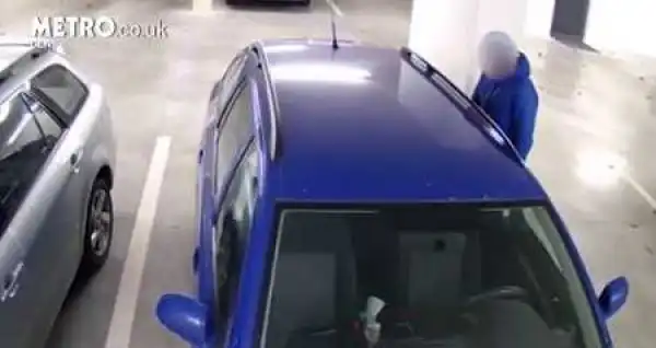 Unbelievable! Man Caught on CCTV Camera Having S*x With a Car Door in Broad Daylight